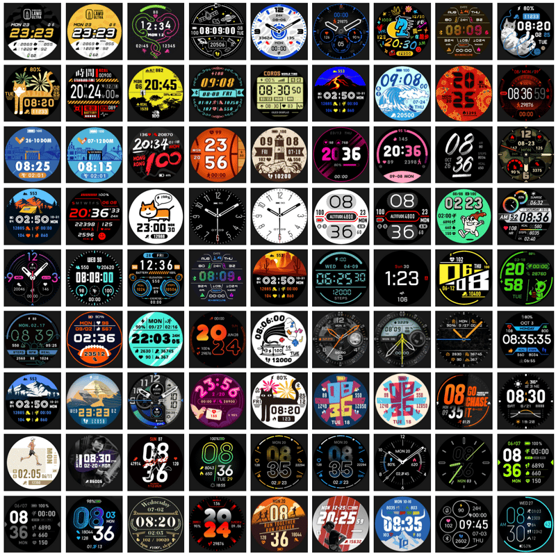 every Coros Pace 4 Watch Face